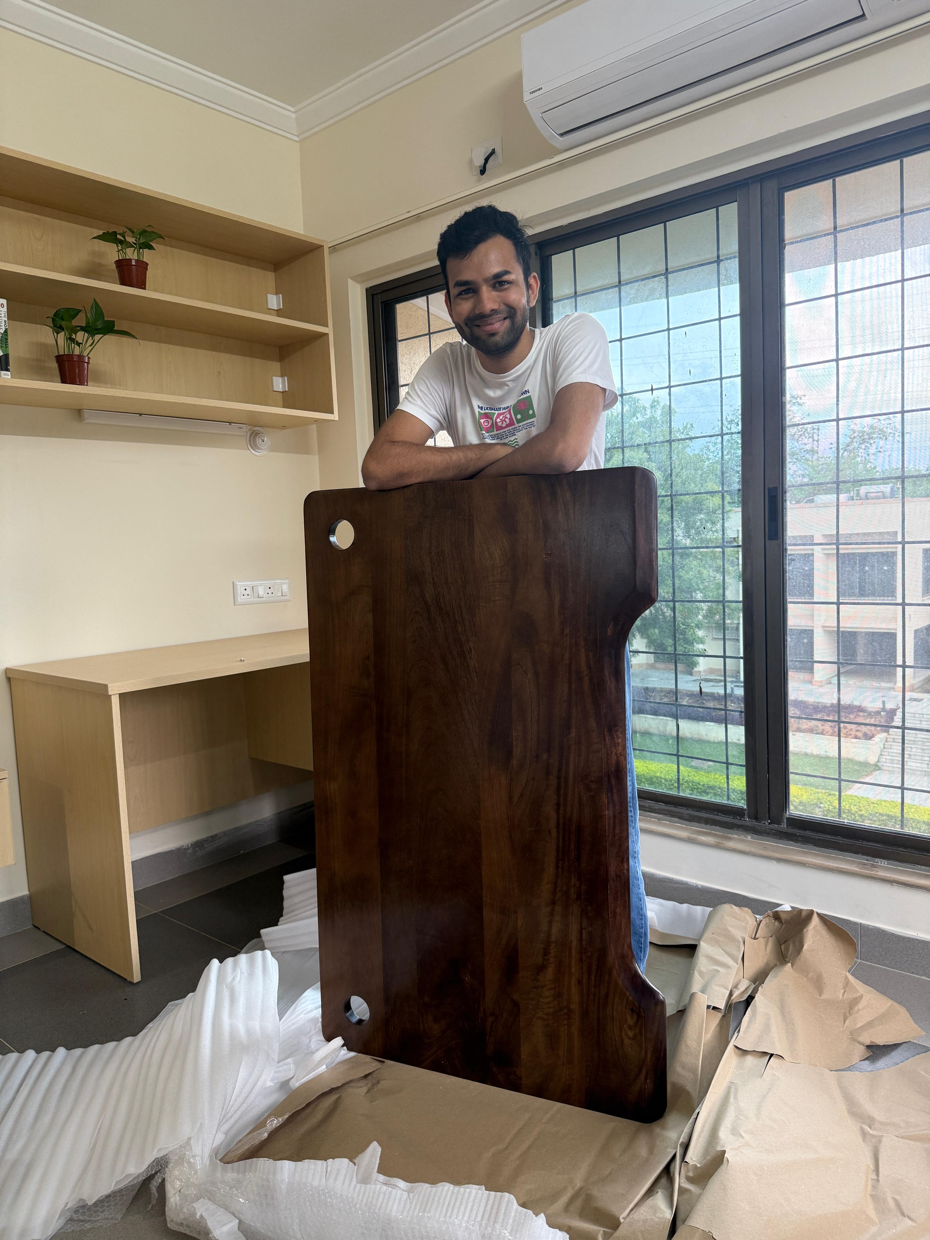 Founder with LHC desk